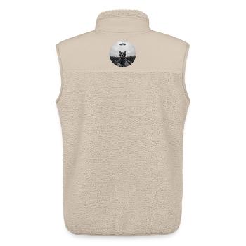 Lustiges UFO Weltraum Katze Alien Design - Unisex Sherpaweste von Stanley/Stella - Beige - Hinten - AI Model Male 178 light (178cm)