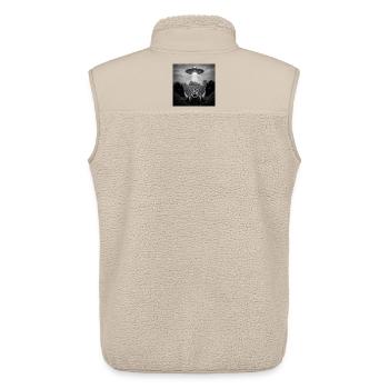 Funny UFO Space Cat Alien Design - Unisex Sherpa Gilet by Stanley/Stella - beige - Back - AI Model Male 178 light (178cm)