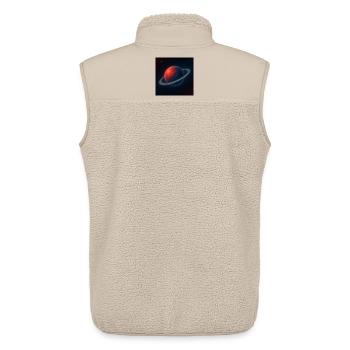 Red PlanetBlue mit Ringen - Unisex Sherpaweste von Stanley/Stella - Beige - Hinten - AI Model Male 178 light (178cm)