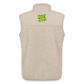 Volley Harder Padel Tennis Power Spruch - Unisex Sherpaweste von Stanley/Stella - Beige - Hinten - AI Model Male 178 light (178cm)