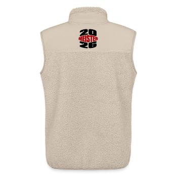 Meister 2026 Meisterschaft - Unisex Sherpaweste von Stanley/Stella - Beige - Hinten - AI Model Male 178 light (178cm)