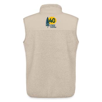 40th Birthday Tree Saying - Unisex Sherpa Gilet by Stanley/Stella - beige - Back - AI Model Male 178 light (178cm)