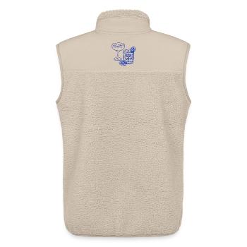 Blue Cocktail Sketch - Unisex Sherpa Gilet by Stanley/Stella - beige - Back - AI Model Male 178 light (178cm)