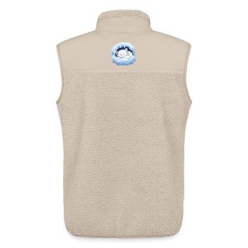 Moondream kitten in cloud ring - Unisex Sherpa Gilet by Stanley/Stella - beige - Back - AI Model Male 178 light (178cm)