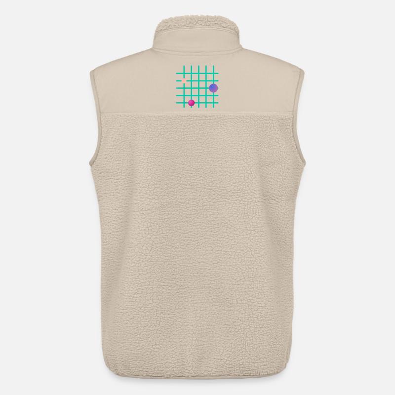 Geometrisches Grid mit Farb-Sphären - Unisex Sherpaweste von Stanley/Stella - Beige