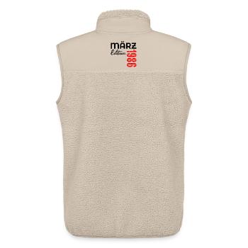 41. Geburtstag März 1986 - Unisex Sherpaweste von Stanley/Stella - Beige - Hinten - AI Model Male 178 light (178cm)