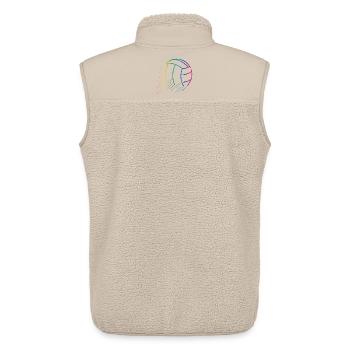 Volleyball Ball - Unisex Sherpaweste von Stanley/Stella - Beige - Hinten - AI Model Male 178 light (178cm)