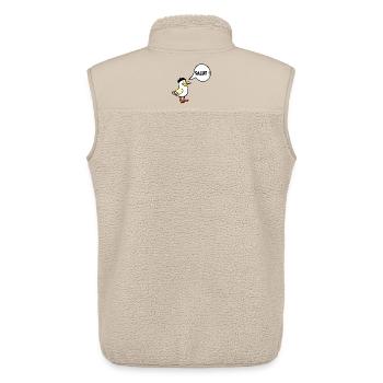 Béret Mouette Salut - Veste sans manches sherpa unisexe Stanley/Stella - beige - Dos - AI Model Male 178 light (178cm)