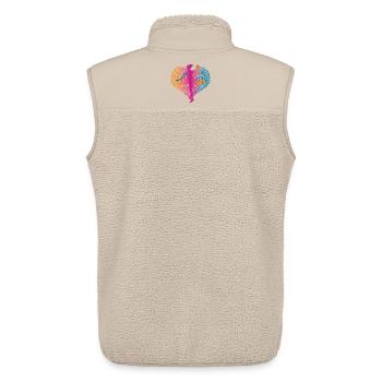 Handball Spielerin Herz - Unisex Sherpaweste von Stanley/Stella - Beige - Hinten - AI Model Male 178 light (178cm)