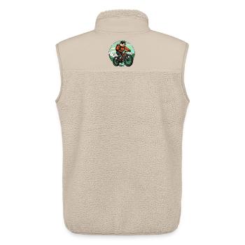 Biker Beaver - Unisex Sherpa Gilet by Stanley/Stella - beige - Back - AI Model Male 178 light (178cm)