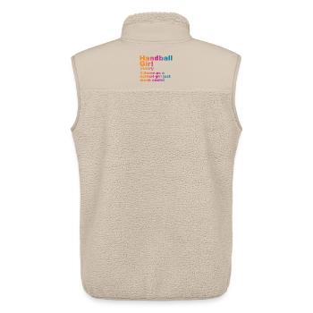 Handball Spielerin - Unisex Sherpaweste von Stanley/Stella - Beige - Hinten - AI Model Male 178 light (178cm)