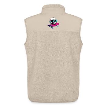 Skull Skateboard - 1990 - Unisex Sherpa Gilet by Stanley/Stella - beige - Back - AI Model Male 178 light (178cm)