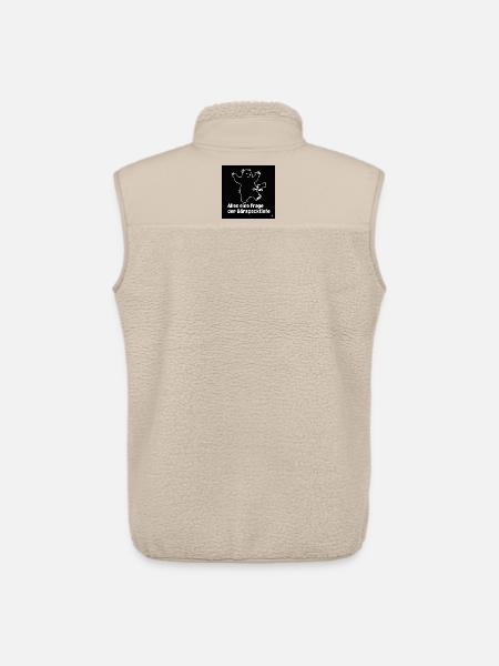 Bear Fat Depth Black - Unisex Sherpa Gilet by Stanley/Stella - beige