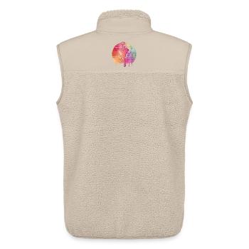 Basketball Player Watercolor - Unisex Sherpa Gilet by Stanley/Stella - beige - Back - AI Model Male 178 light (178cm)