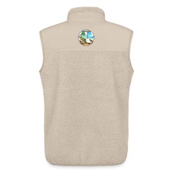 Strand-Spa-Schildkröten-Tier-Entspannungskunst - Unisex Sherpaweste von Stanley/Stella - Beige - Hinten - AI Model Male 178 light (178cm)