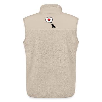 Declaration of Love Dogs - Unisex Sherpa Gilet by Stanley/Stella - beige - Back - AI Model Male 178 light (178cm)