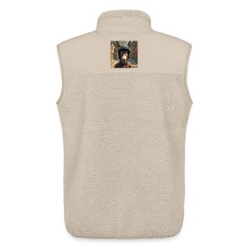 Biker donkey - Unisex Sherpa Gilet by Stanley/Stella - beige - Back - AI Model Male 178 light (178cm)