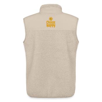 Choose Happy Smiling Flower Positivity - Unisex Sherpa Gilet by Stanley/Stella - beige - Back - AI Model Male 178 light (178cm)