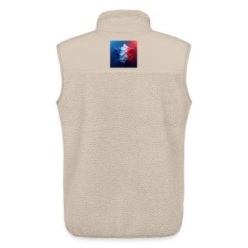 La France - Unisex Sherpaweste von Stanley/Stella - Beige - Hinten - AI Model Male 178 light (178cm)
