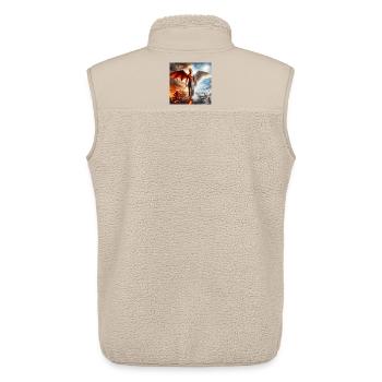 Himmlische und Infernale Dualität - Unisex Sherpaweste von Stanley/Stella - Beige - Hinten - AI Model Male 178 light (178cm)