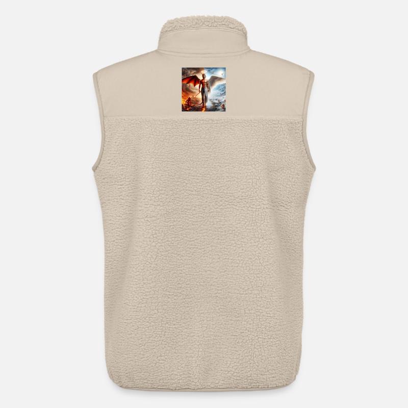 Dualité Céleste et Infernale - Veste sans manches sherpa unisexe Stanley/Stella - beige
