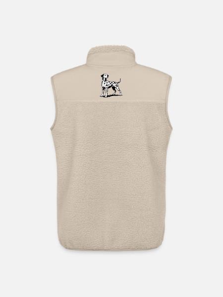 Dalmatian silhouette black and white - Unisex Sherpa Gilet by Stanley/Stella - beige