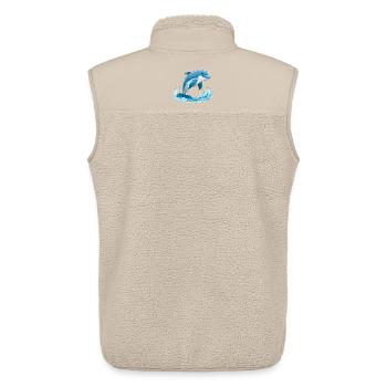 Delfin Wasserkraft Illustration - Unisex Sherpaweste von Stanley/Stella - Beige - Hinten - AI Model Male 178 light (178cm)