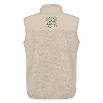 Travel Money Pattern - Unisex Sherpa Gilet by Stanley/Stella - beige - Back - AI Model Male 178 light (178cm)