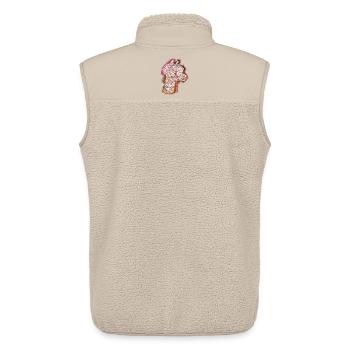 Zentangle Alpaca - Unisex Sherpa Gilet by Stanley/Stella - beige - Back - AI Model Male 178 light (178cm)