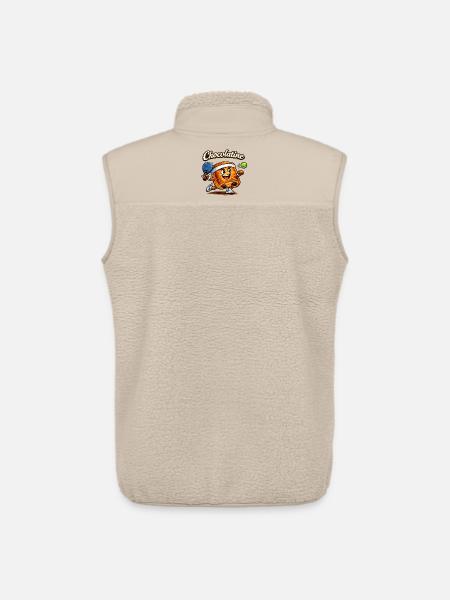 Chocolatine padel - Veste sans manches sherpa unisexe Stanley/Stella - beige