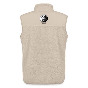 Börse Yin Yang: Bulle & Bär Balance your Portfolio - Unisex Sherpaweste von Stanley/Stella - Beige - Hinten - AI Model Male 178 light (178cm)