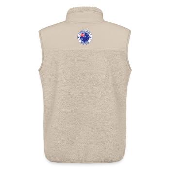 Insigne Lennox Head Australie - Veste sans manches sherpa unisexe Stanley/Stella - beige - Dos - AI Model Male 178 light (178cm)