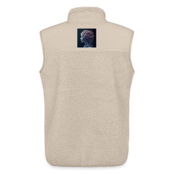 Whimsical feminine art - Unisex Sherpa Gilet by Stanley/Stella - beige - Back - AI Model Male 178 light (178cm)