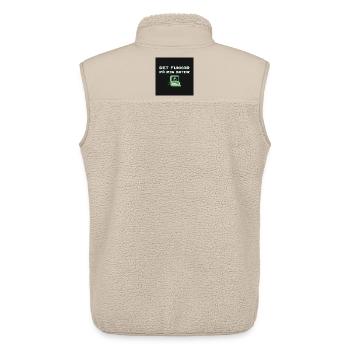 Develops humor – it works on my computer - Unisex Sherpa Gilet by Stanley/Stella - beige - Back - AI Model Male 178 light (178cm)