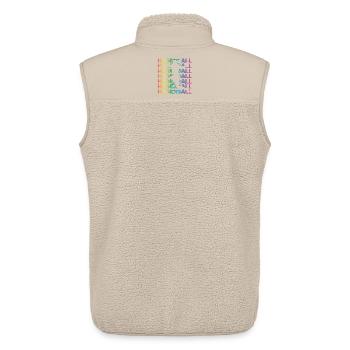 Handball player - Unisex Sherpa Gilet by Stanley/Stella - beige - Back - AI Model Male 178 light (178cm)
