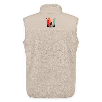 Vintage 1986 - Unisex Sherpa Gilet by Stanley/Stella - beige - Back - AI Model Male 178 light (178cm)