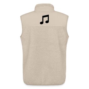 t-shirt de musique - Veste sans manches sherpa unisexe Stanley/Stella - beige - Dos - AI Model Male 178 light (178cm)