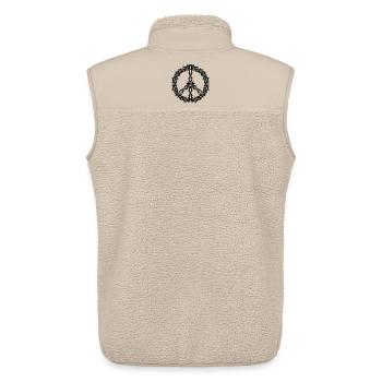 Peace Sign Thorns Tribal Style - Unisex Sherpa Gilet by Stanley/Stella - beige - Back - AI Model Male 178 light (178cm)