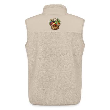 Panier légumes jardin potager bio - Veste sans manches sherpa unisexe Stanley/Stella - beige - Dos - AI Model Male 178 light (178cm)