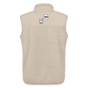 Hunde Abschied Tschüss - Unisex Sherpaweste von Stanley/Stella - Beige - Hinten - AI Model Male 178 light (178cm)