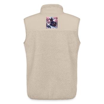 Ninja im Kirschblütenwald - Unisex Sherpaweste von Stanley/Stella - Beige - Hinten - AI Model Male 178 light (178cm)