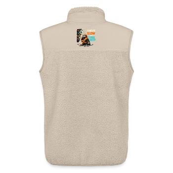 Bloc paresseux - Je me déplace lentement mais je réfléchis profondément - Veste sans manches sherpa unisexe Stanley/Stella - beige - Dos - AI Model Male 178 light (178cm)