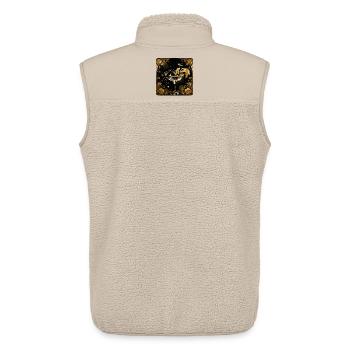 Goldene Eleganz: Flapper Girl im Glas - Unisex Sherpaweste von Stanley/Stella - Beige - Hinten - AI Model Male 178 light (178cm)
