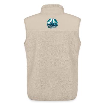 Warschau Skyline: Episch & Fantastisch - Unisex Sherpaweste von Stanley/Stella - Beige - Hinten - AI Model Male 178 light (178cm)