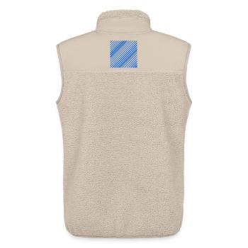 Grafische Linien mit diagonalen Streifen L-Blau - Unisex Sherpaweste von Stanley/Stella - Beige - Hinten - AI Model Male 178 light (178cm)