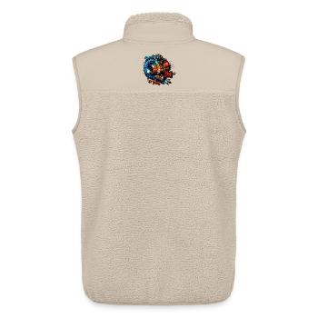 Turbo-Boost oder Bust - Unisex Sherpaweste von Stanley/Stella - Beige - Hinten - AI Model Male 178 light (178cm)