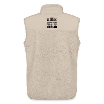 Les Légendes de Berlin - Veste sans manches sherpa unisexe Stanley/Stella - beige - Dos - AI Model Male 178 light (178cm)