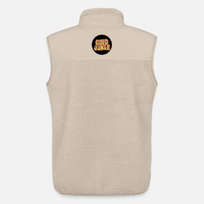 Lettrage de garçon doré - Veste sans manches sherpa unisexe Stanley/Stella - beige