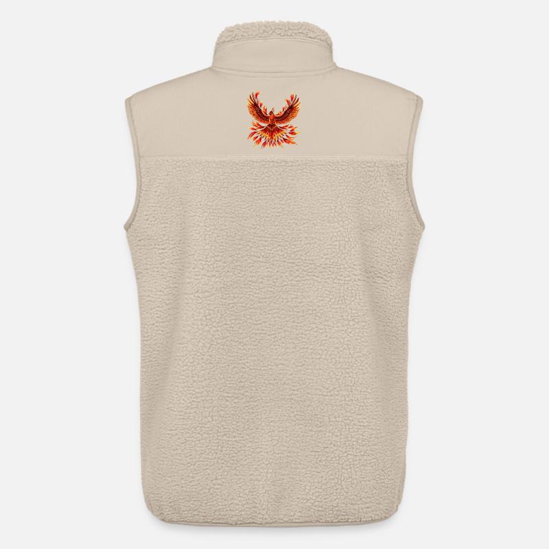Phoenix Fire Bird - Unisex Sherpa Gilet by Stanley/Stella - beige