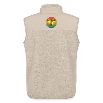 lemon fruit - Unisex Sherpa Gilet by Stanley/Stella - beige - Back - AI Model Male 178 light (178cm)